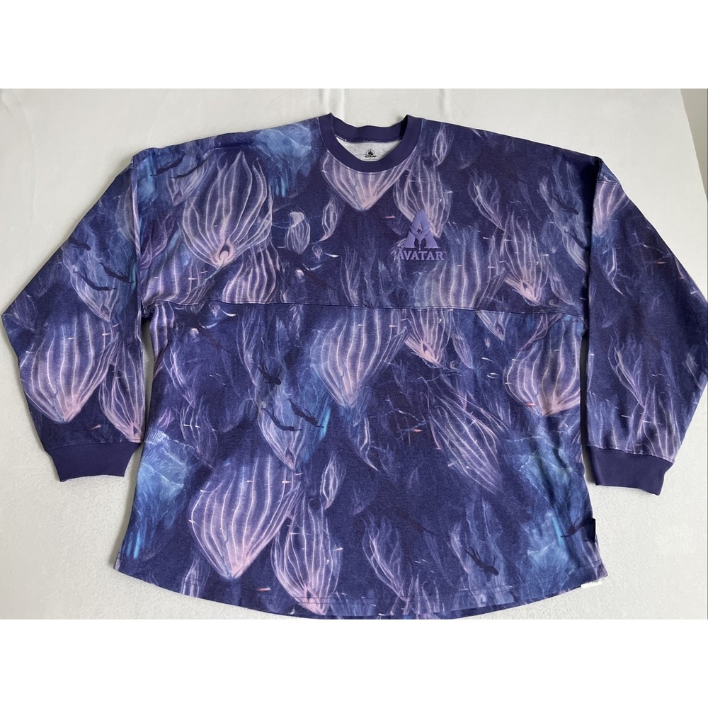 Disney Parks Avatar Spirit Jersey Adult XL Purple The Way Of Water Glow In Dark